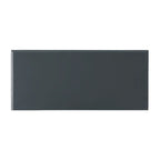 Meuble bas double porte avec finition miroir, gris anthracite