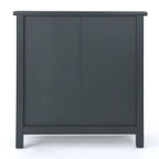 Meuble bas double porte avec finition miroir, gris anthracite