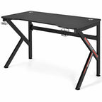 Bureau de jeu en K de 48 pouces avec porte-gobelet