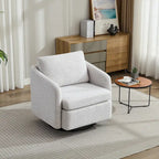 Fauteuil d'appoint pivotant en chenille pour salon