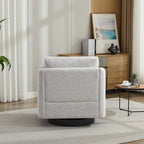 Fauteuil d'appoint pivotant en chenille pour salon