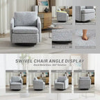 Fauteuil d'appoint pivotant en chenille pour salon