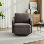 Fauteuil d'appoint pivotant en chenille pour salon