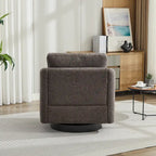 Fauteuil d'appoint pivotant en chenille pour salon