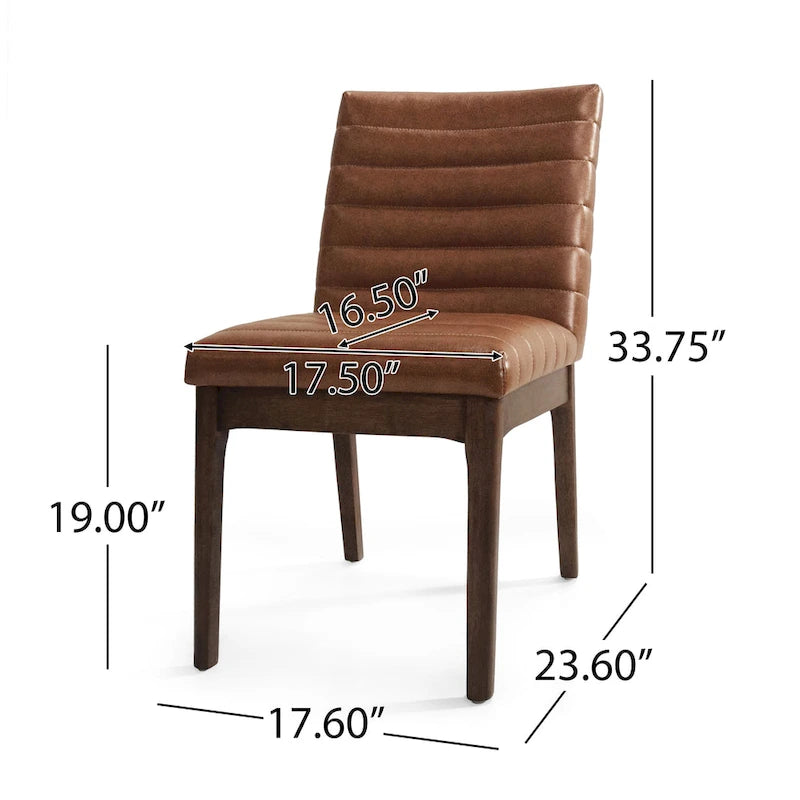 Chaises de salle à manger capitonnées élégantes avec pieds en caoutchouc, lot de 2, pour une expérience culinaire raffinée