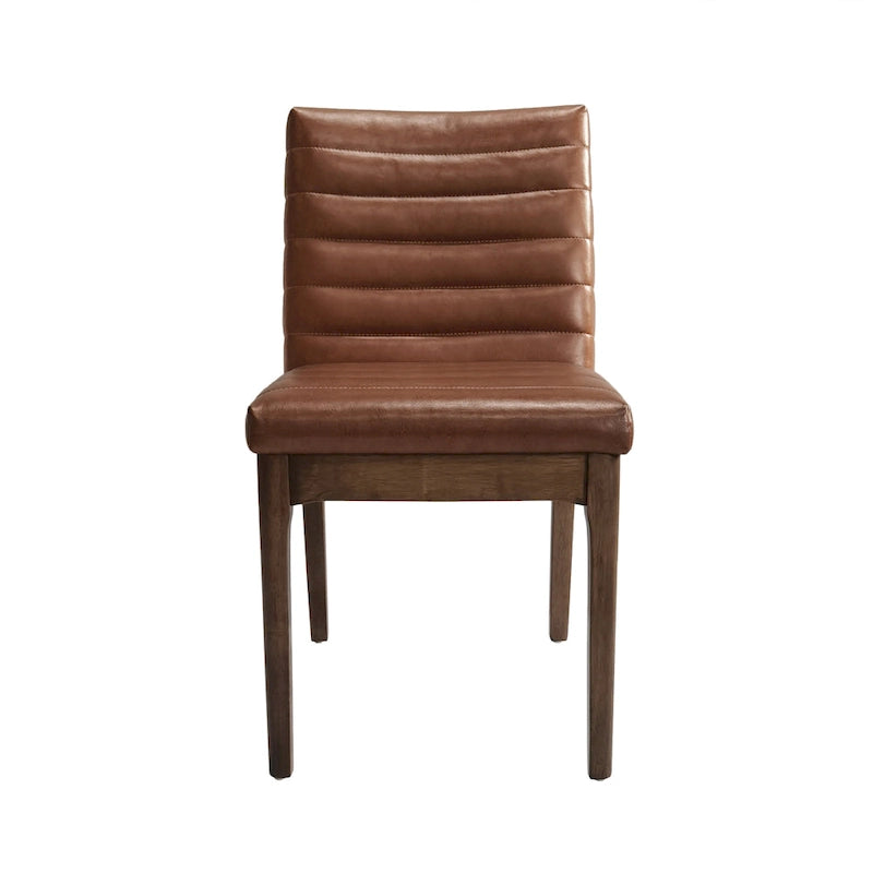 Chaises de salle à manger capitonnées élégantes avec pieds en caoutchouc, lot de 2, pour une expérience culinaire raffinée