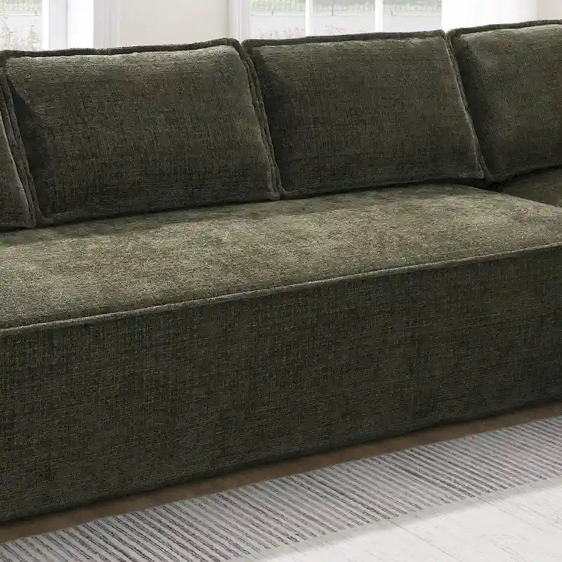 Canapé d'angle modulable en L, Ensemble de canapés Cloud en chenille