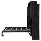 Lit escamotable Queen Size avec bureau, coiffeuse et armoires, Espresso