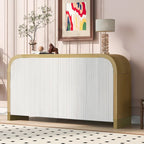 Armoire moderne à 4 portes avec étagères réglables pour bureau, salon et entrée