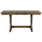 Ensemble de 7 pièces de salle à manger en bois avec table extensible et 6 chaises