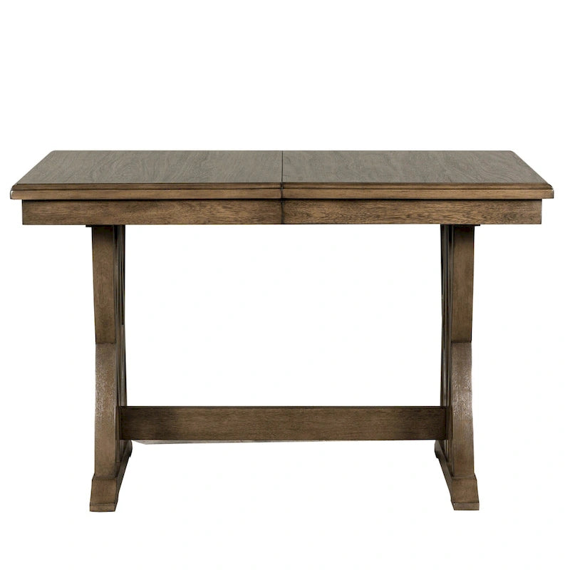 Ensemble de 7 pièces de salle à manger en bois avec table extensible et 6 chaises