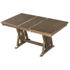 Ensemble de 7 pièces de salle à manger en bois avec table extensible et 6 chaises