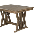 Ensemble de 7 pièces de salle à manger en bois avec table extensible et 6 chaises
