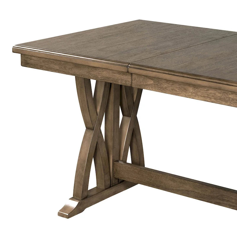 Ensemble de 7 pièces de salle à manger en bois avec table extensible et 6 chaises