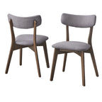 Chaise de salle à manger en bois massif (Lot de 2)