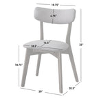 Chaise de salle à manger en bois massif (Lot de 2)