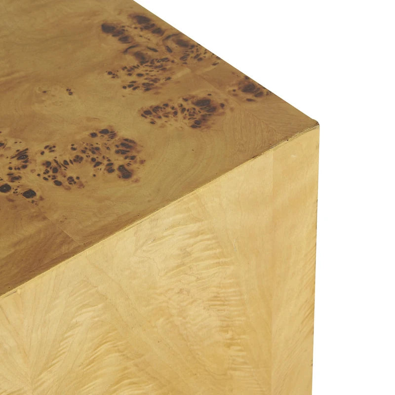 Table d'appoint carrée en bois Roche River Decor - Motif grain de bois - Marron