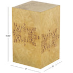 Table d'appoint carrée en bois Roche River Decor - Motif grain de bois - Marron