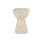 Table d'appoint latérale en bois de manguier – Crème – Décor Roche River