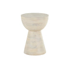 Table d'appoint latérale en bois de manguier – Crème – Décor Roche River