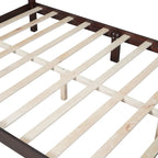 Lit plateforme en bois style rétro, taille Queen