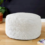  Large Indoor Faux Fur Round Bean Pouf/Ottoman