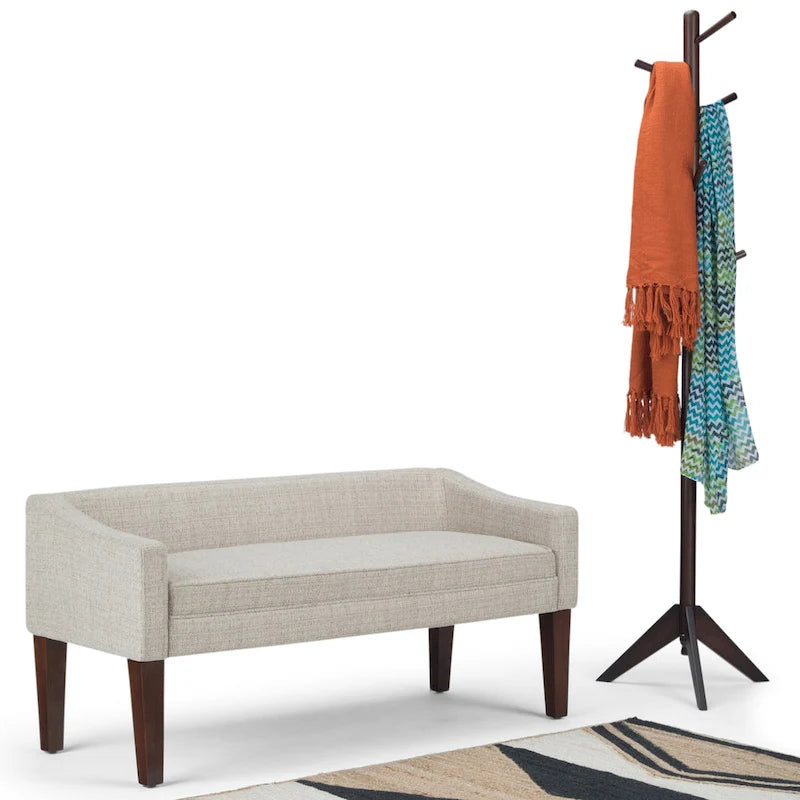 Banc contemporain rembourré de 50 pouces de large - 50 x 22 x 23,8
