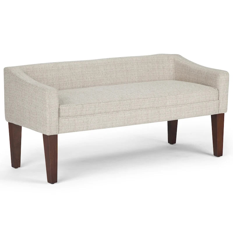 Banc contemporain rembourré de 50 pouces de large - 50 x 22 x 23,8