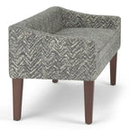 Banc contemporain rembourré de 50 pouces de large - 50 x 22 x 23,8