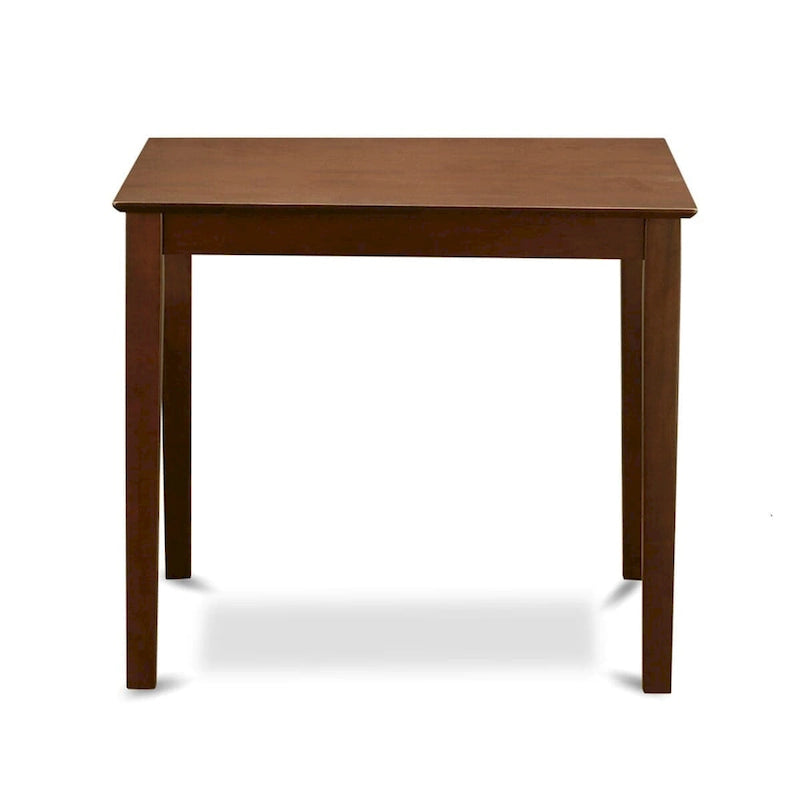 Ensemble de bar 3 pièces à hauteur de comptoir - une table à manger carrée et 2 chaises de cuisine, Acajou (Options de type d'assise)
