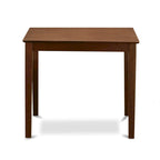 Ensemble de bar 3 pièces à hauteur de comptoir - une table à manger carrée et 2 chaises de cuisine, Acajou (Options de type d'assise)