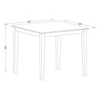 Ensemble de bar 3 pièces à hauteur de comptoir - une table à manger carrée et 2 chaises de cuisine, Acajou (Options de type d'assise)