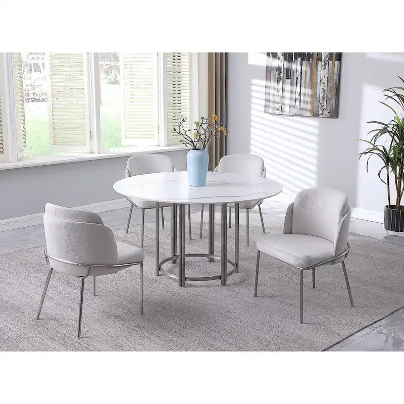 Chaise d'appoint à dossier incurvé Lacey, lot de 2
