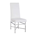 Chaise d'appoint contemporaine avec cadre en acier, lot de 2