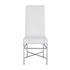 Chaise d'appoint contemporaine avec cadre en acier, lot de 2
