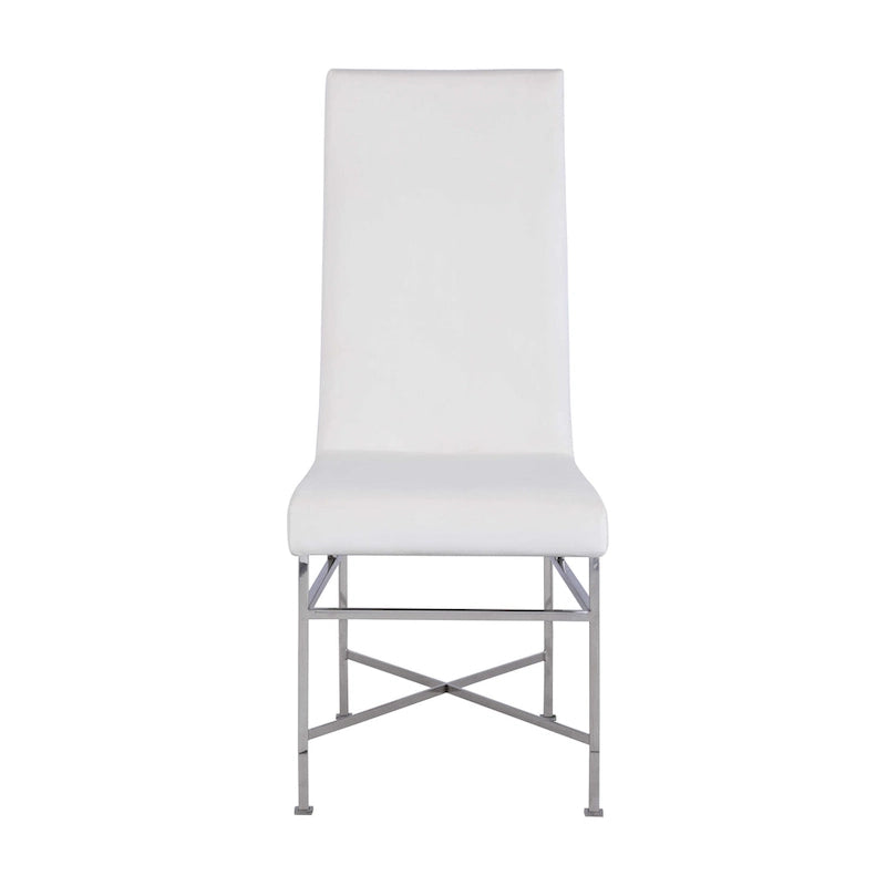 Chaise d'appoint contemporaine avec cadre en acier, lot de 2
