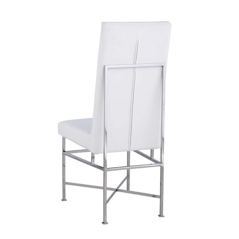 Chaise d'appoint contemporaine avec cadre en acier, lot de 2