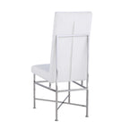 Chaise d'appoint contemporaine avec cadre en acier, lot de 2