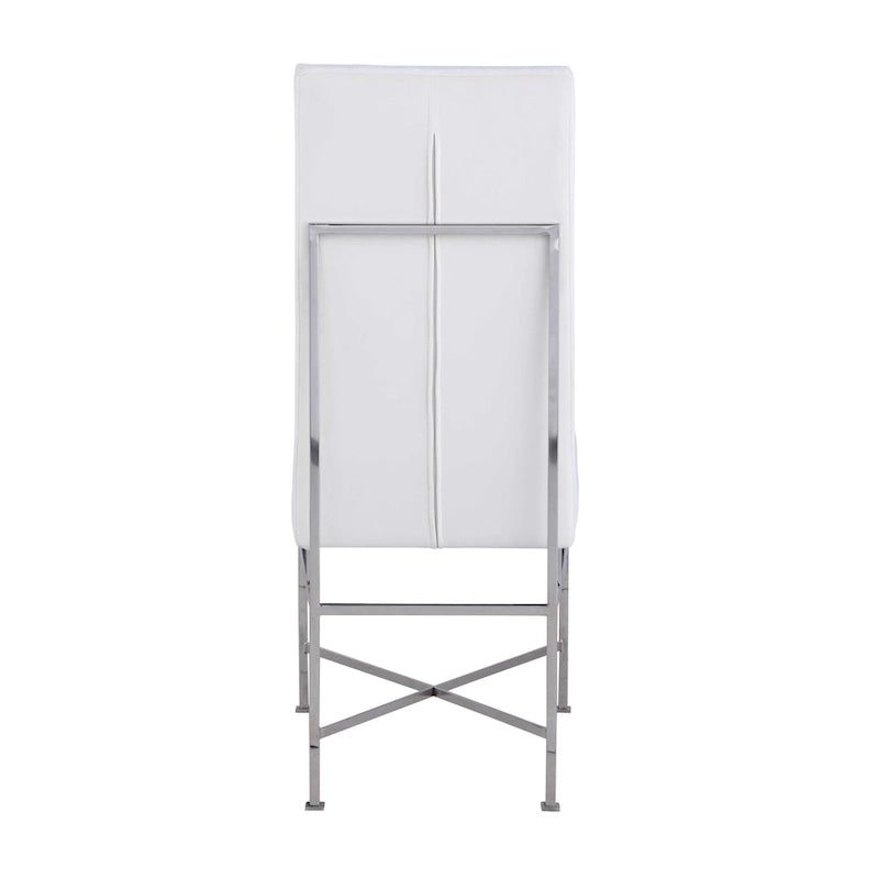 Chaise d'appoint contemporaine avec cadre en acier, lot de 2