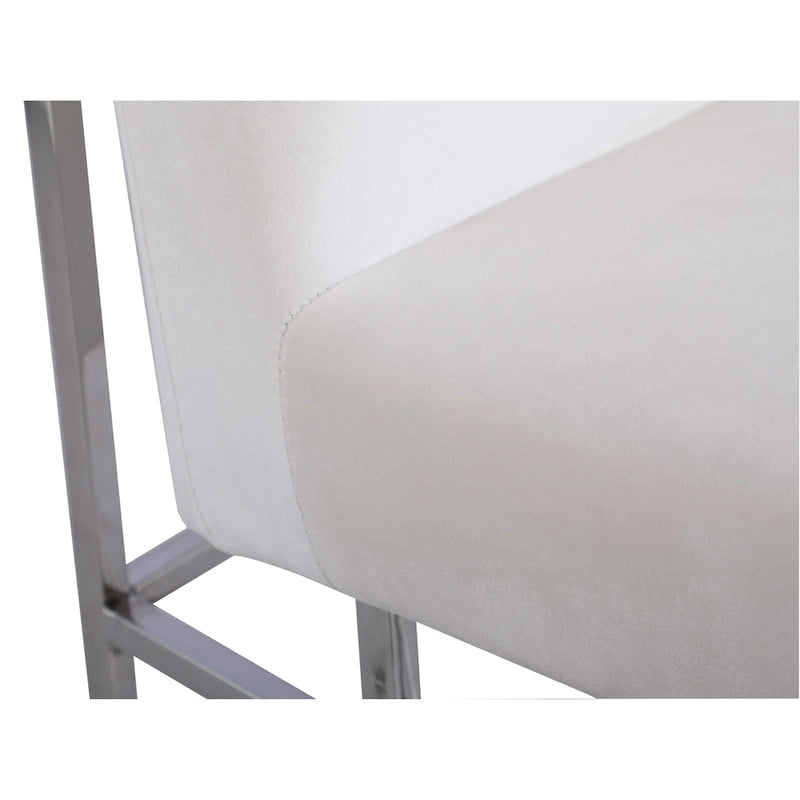 Chaise d'appoint contemporaine avec cadre en acier, lot de 2