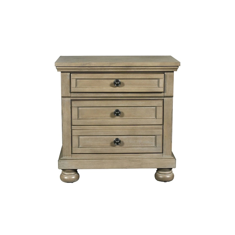 Ensemble de chambre à coucher 5 pièces étain avec 2 tables de chevet