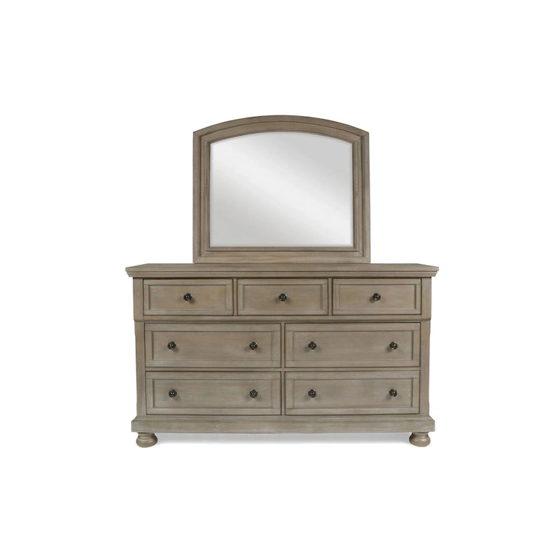 Ensemble de chambre à coucher 5 pièces étain avec 2 tables de chevet