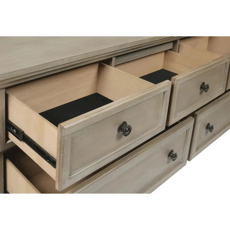 Ensemble de chambre à coucher 5 pièces étain avec 2 tables de chevet