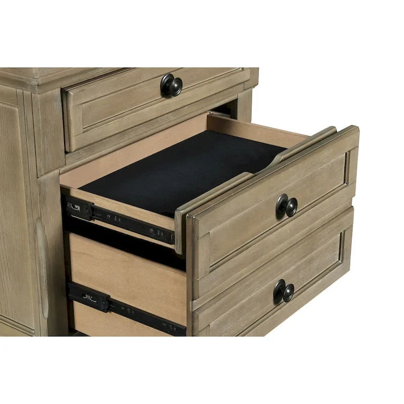 Ensemble de chambre à coucher 5 pièces étain avec 2 tables de chevet
