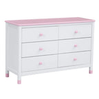 Commode de rangement en bois à 6 tiroirs