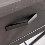 Bureau d'écriture/ordinateur en métal et bois gris 1 tiroir