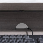 Bureau d'écriture/ordinateur en métal et bois gris 1 tiroir