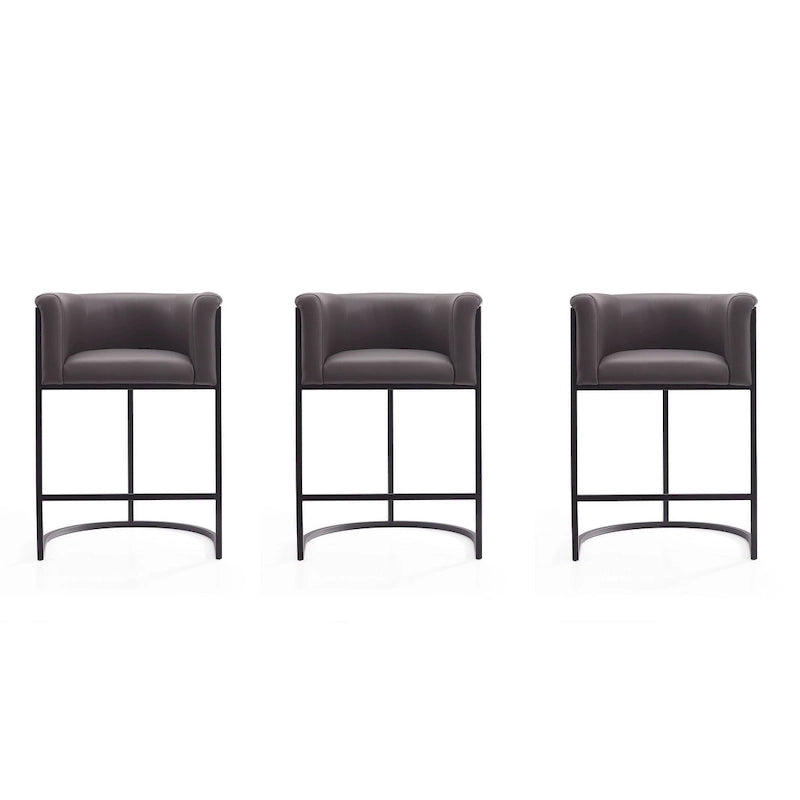 Tabouret de bar Cosmopolitan de 85,9 cm en métal noir (lot de 3)