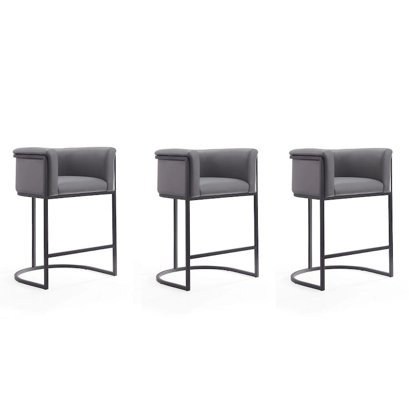 Tabouret de bar Cosmopolitan de 85,9 cm en métal noir (lot de 3)