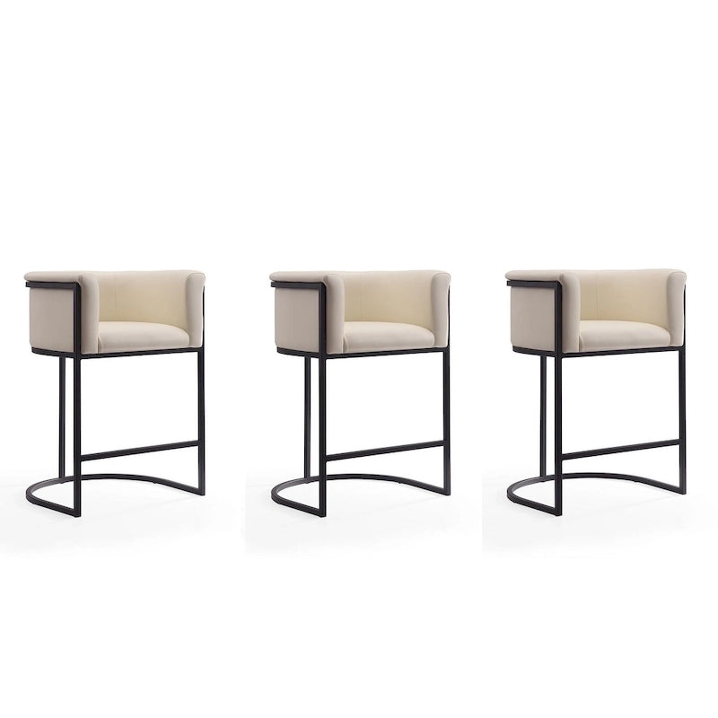 Tabouret de bar Cosmopolitan de 85,9 cm en métal noir (lot de 3)